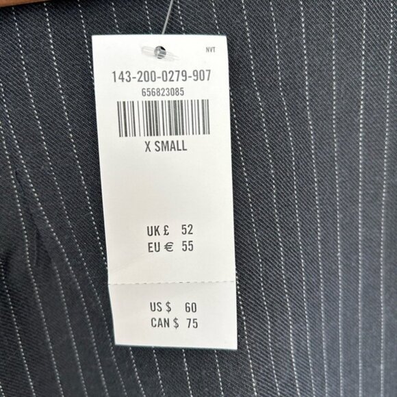 NEW XS A&F Scarlett Mini Skort Dark Grey Stripe Menswear - Picture 6 of 7